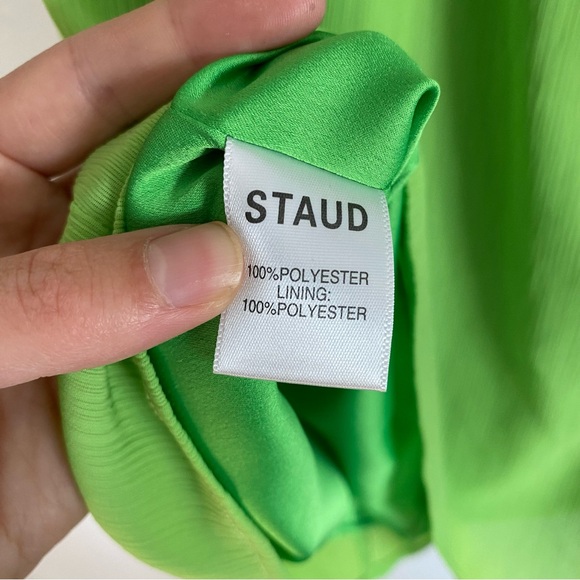 Staud Green Mini Coastal Dress - Picture 10 of 11